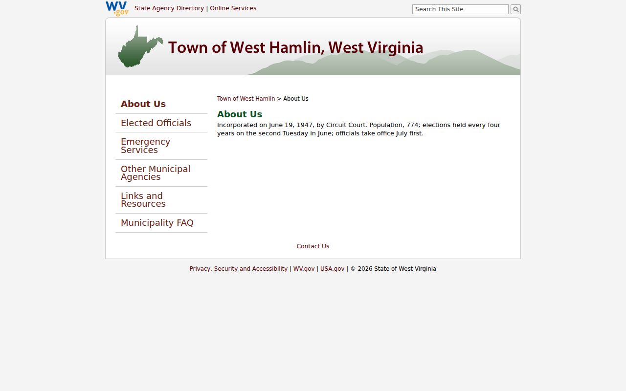 West Hamlin court record incorporation history